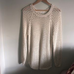 Garage open knit cream sweater